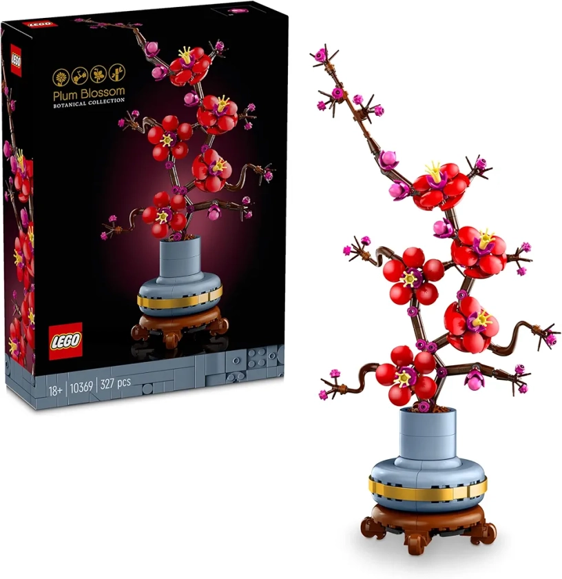 LEGO Icons Albicocco Giapponese, Fiore Finto Artificiale da Costruire per Adulti, Decorazione Floreale per Casa dalla Botanical Collection, Idea Regalo per Donna, Uomo, Lei o Lui, Hobby Creativo 10369