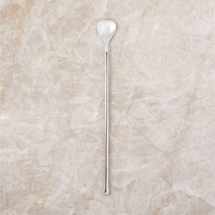 Silhuet Silver Stainless Steel Cocktail Stirrer | CB2 Canada