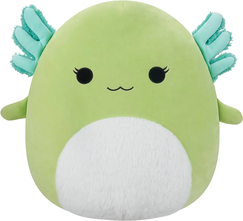 Squishmallows Original 16-Inch Mipsy Green Axolotl with Fuzzy White Belly - Large Ultrasoft Official Jazwares Plush
