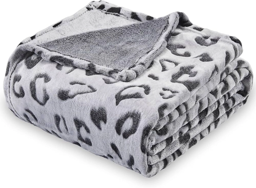 SOCHOW Uragiri Flannel Fleece Throw Blanket, Lightweight Super Soft Cozy Plush Bed Blanket, 150cm × 200cm, Black Leopard : Amazon.co.uk: Home & Kitchen