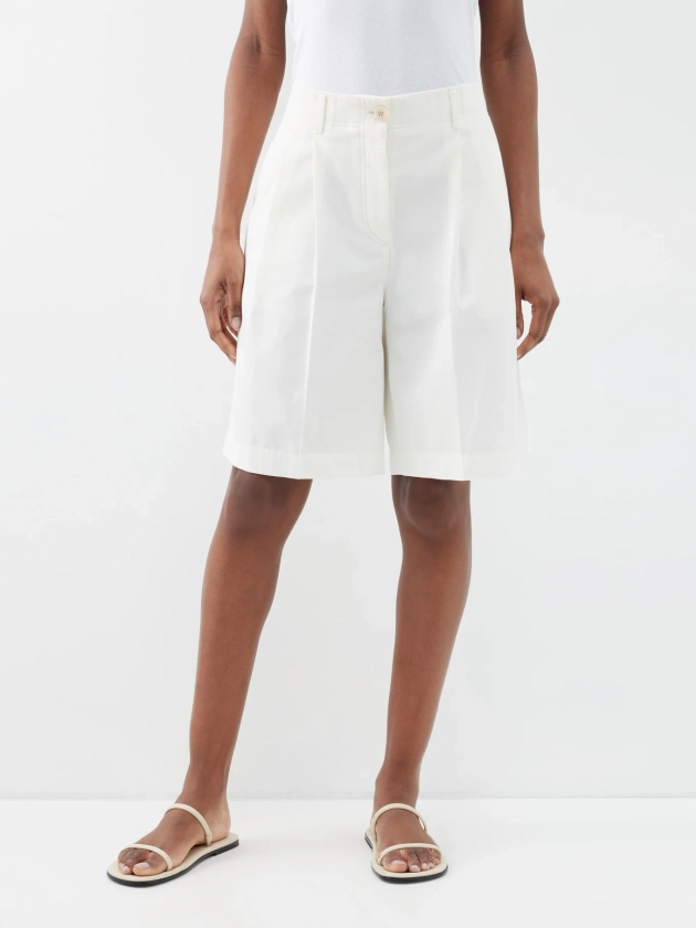 Pleated twill shorts | Toteme