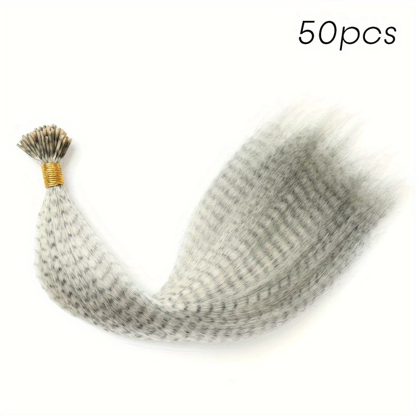 Colored Feather Hair Extensions 10Pcs/Set 50Pcs/Set Heat Resistant Fiber Wig Accessories Retro Hair Accessories