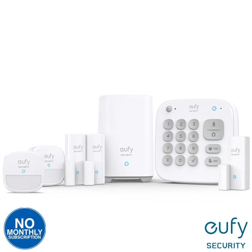 eufy 7 Piece Alarm Bundle with HomeBase 2 Local Device St...