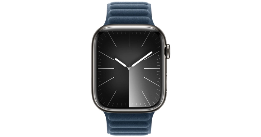Acheter un modèle Apple Watch Series 9 GPS + Cellular, Boîtier en acier inoxydable graphite de 45 mm, Bracelet à maillons noir sidéral