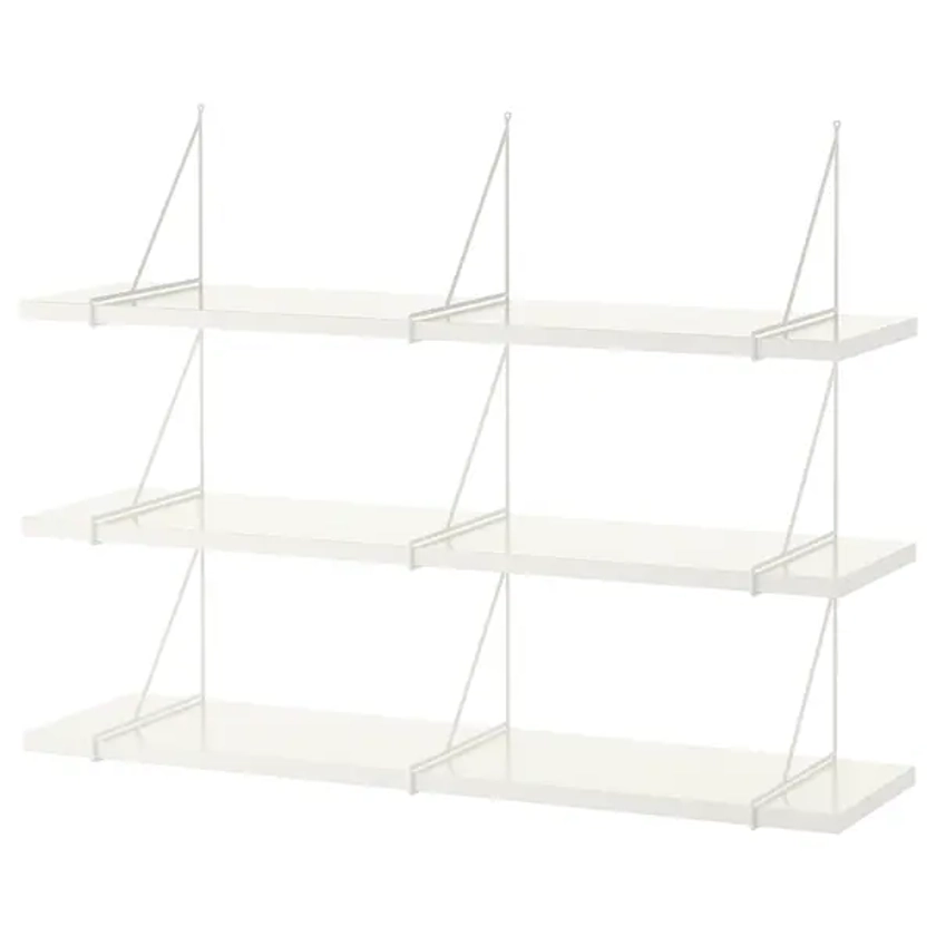 BERGSHULT / PERSHULT wall shelf combination, white/white, 120x30 cm - IKEA
