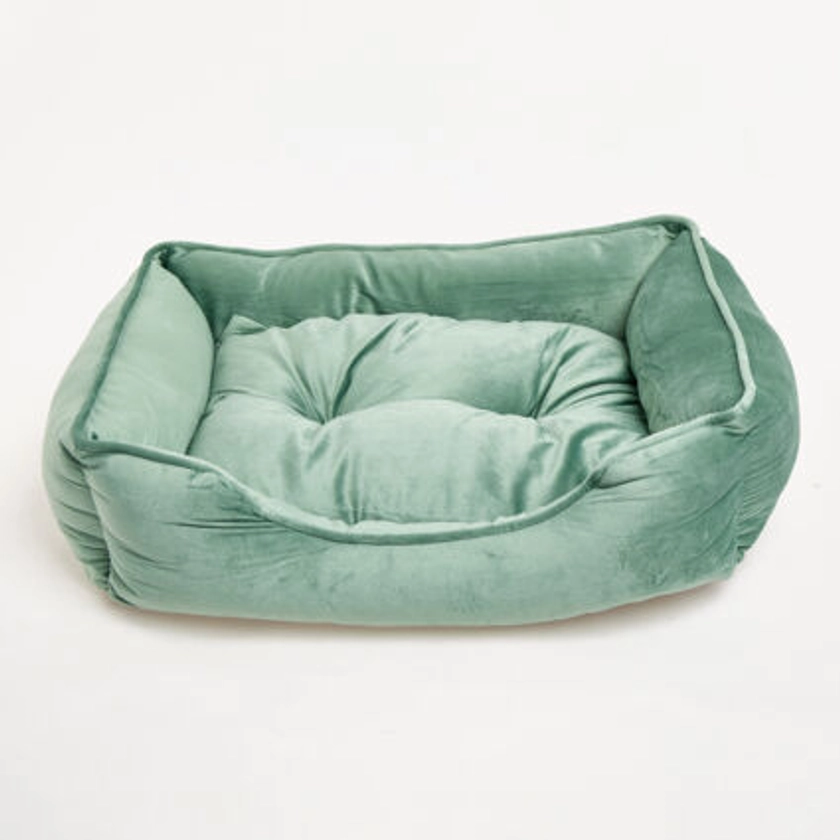 Small Green Velvet Pet Bed - TK Maxx UK