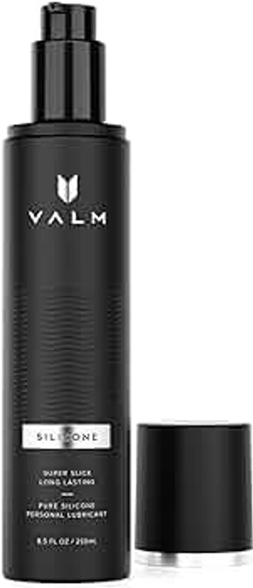 Valm Silicone Based Personal Lubricant - Ultra Long Lasting - Sex Lube for Women, Men, and Couples - 8.5 Ounce Pump