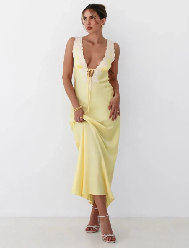 Rumored Venice Maxi Dress in Banana