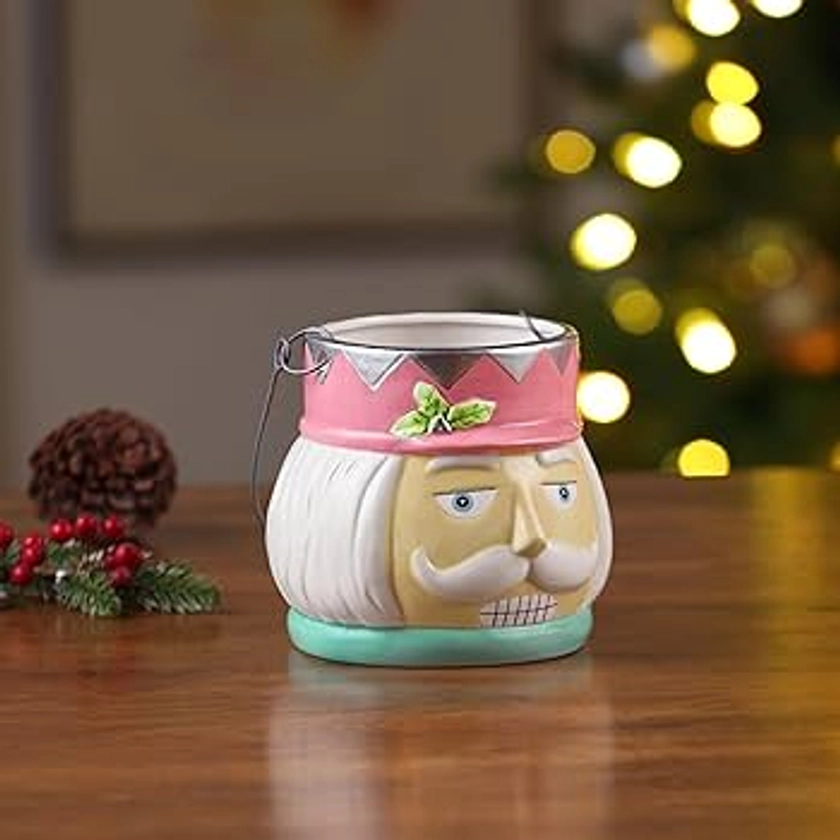 Mr. Christmas Nostalgic Pastel Nutcracker Container, Pink