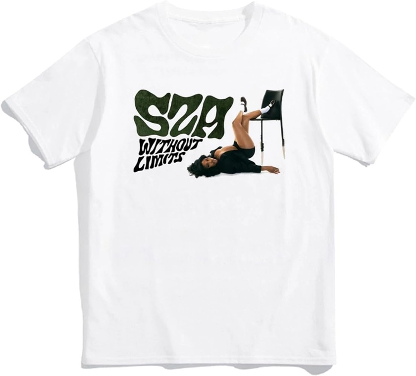 Amazon.com: SZA Official Mens Shirt Sos Casual Tee Good Days Short Sleeve T-Shirts Ctrl White S : Clothing, Shoes & Jewelry