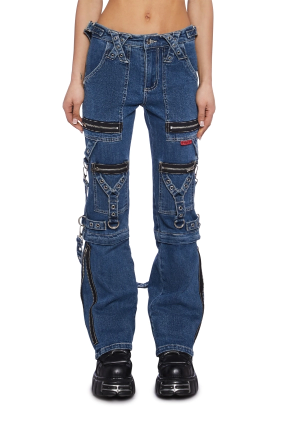 Zip to Zip Pants - Blue Denim