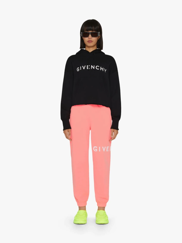 GIVENCHY Archetype cropped hoodie in fleece | Givenchy US | Givenchy