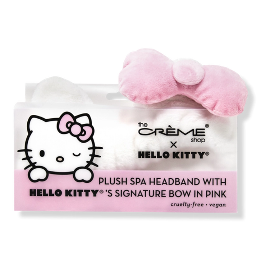 Hello Kitty Plush Spa Headband with Signature Bow-Pink