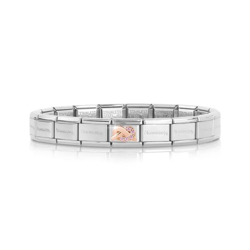 Classic Composable bracelet Knot with Pink CZ