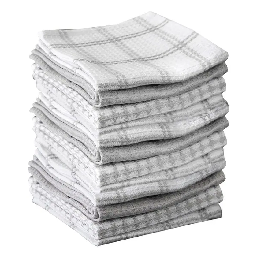 T-fal Textiles 12 Pack Flat Waffle Cotton Kitchen Dish Cloth Set | Overstock.com Shopping - The Best Deals on Kitchen Towels | 22061007