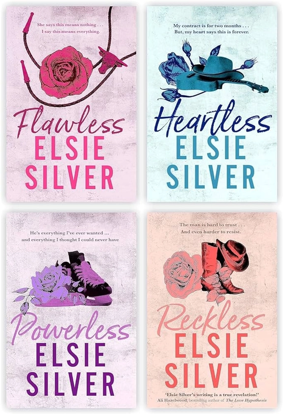 Chestnut Springs Series By Elsie Silver 4 Books Collection Set (Flawless, Heartless, Powerless, Reckless)