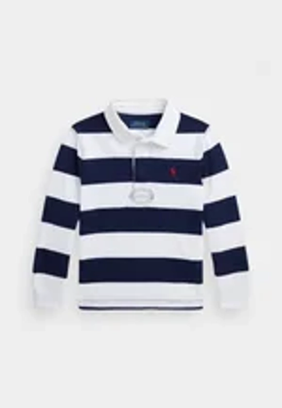 Polo Ralph Lauren THE ICONIC RUGBY SHIRT - T-shirt à manches longues - white/cruise navy/blanc - ZALANDO.FR