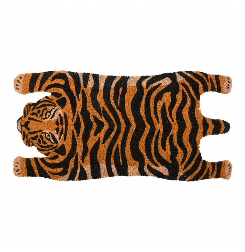 Paillasson en fibres de coco -L 37,5 x l 74,5 cm -Tigre