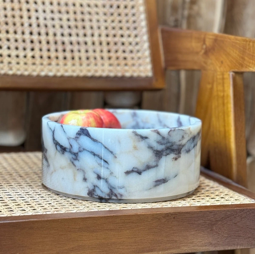 Calacatta Marble Fruit Bowl