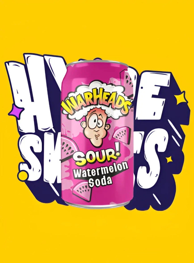 Warheads Sour Watermelon Soda - 355ml