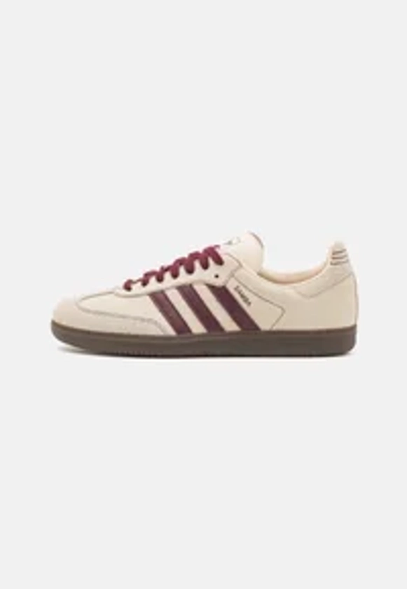 adidas Originals SAMBA OG - Baskets basses - white/maroon/putty grey/écru - ZALANDO.FR