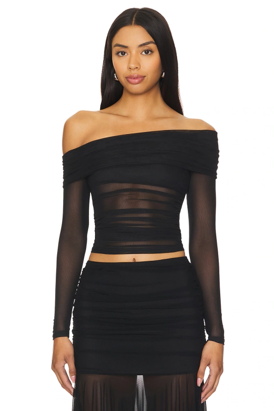 superdown Kami Off Shoulder Top in Black | REVOLVE