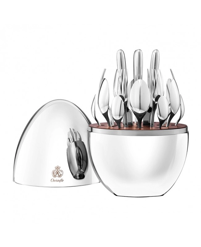 Mood 24 Piece Cutlery Set - Silver - Christofle | Tablewear and Flatwear Malta