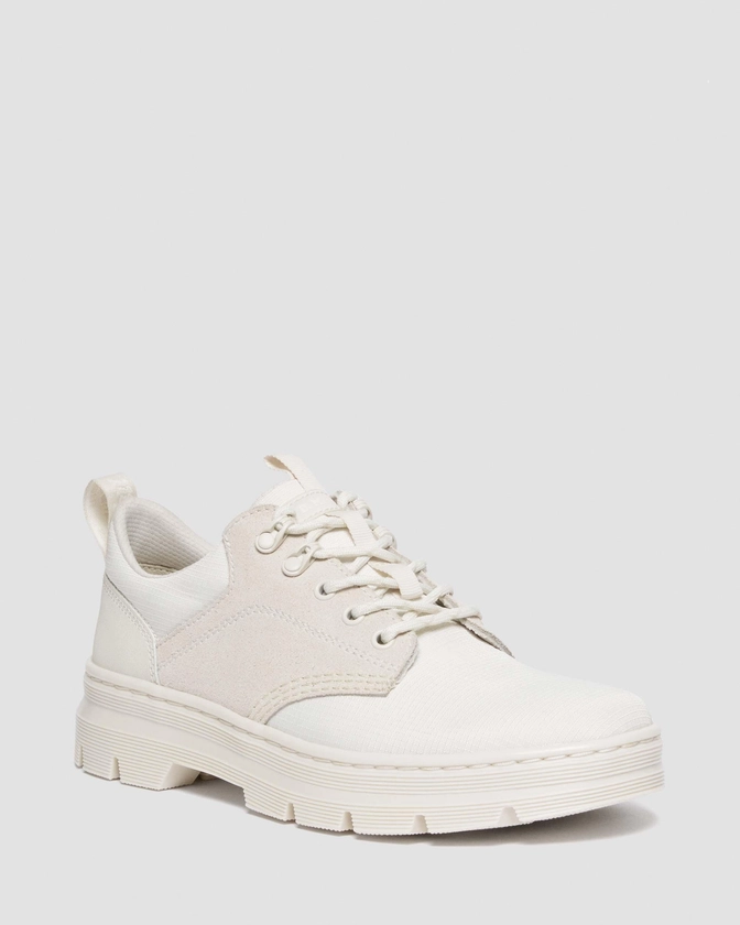 Reeder Suede & Poly Utility Shoes in Off White | Dr. Martens