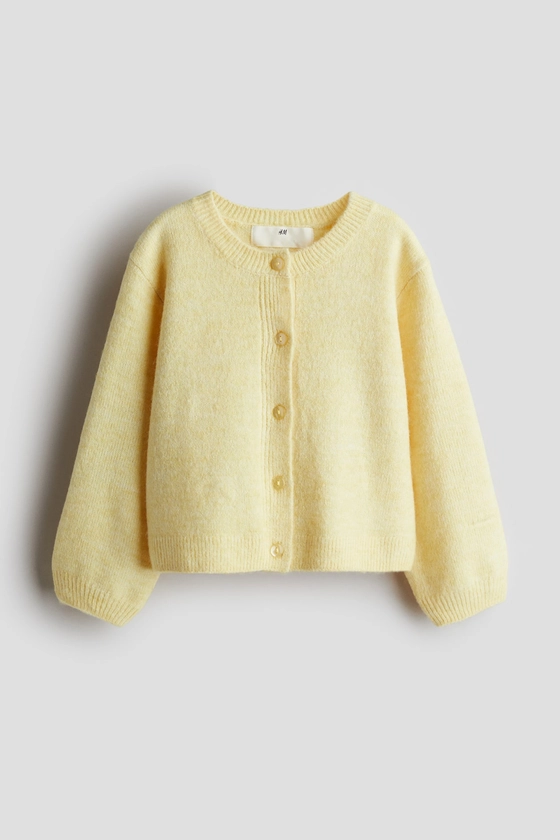 Fine-Knit Cardigan - Light yellow - Kids | H&M CA