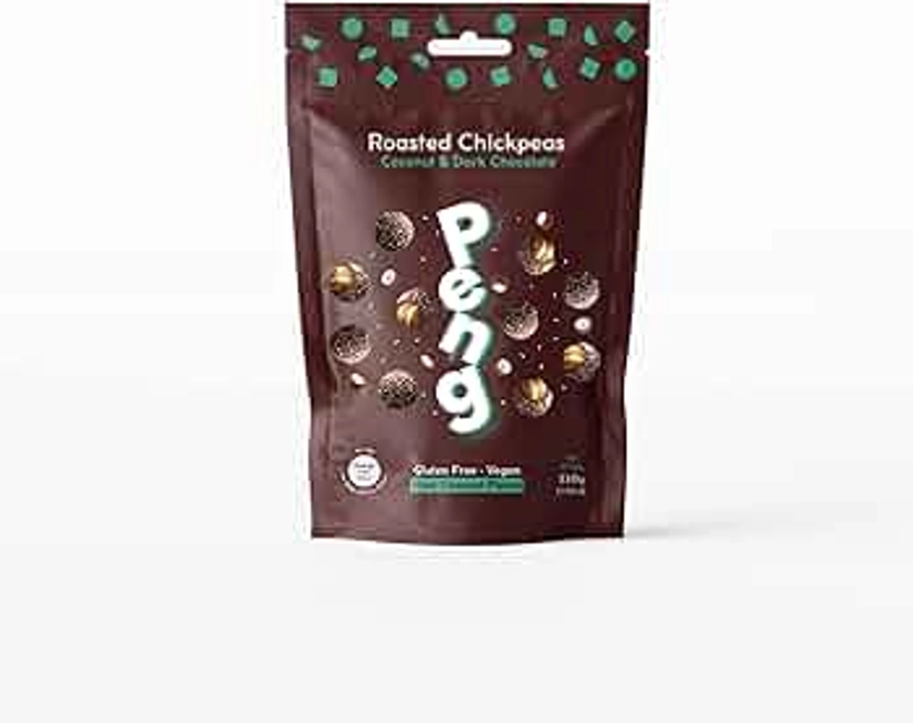 Peng Roasted Chickpeas Snack (110g) - Healthy, High Protein, Plant-Based, Double Roasted Chickpeas Snack (Coconut)