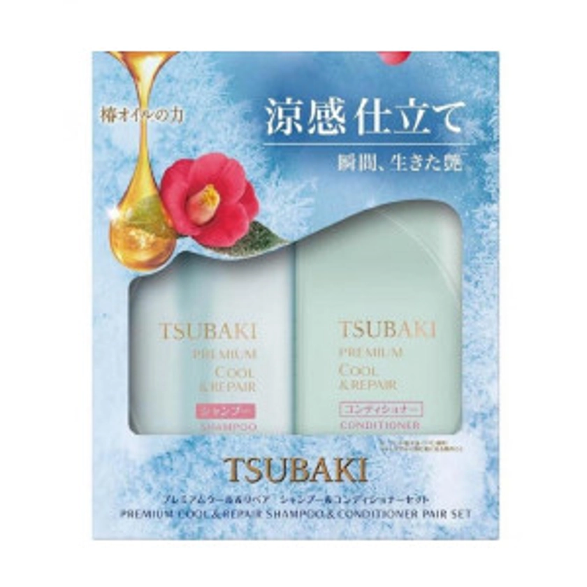 Shiseido - Ensemble shampooing et après-shampooing Tsubaki Premium Cool & Repair - 490 ml + 490 ml