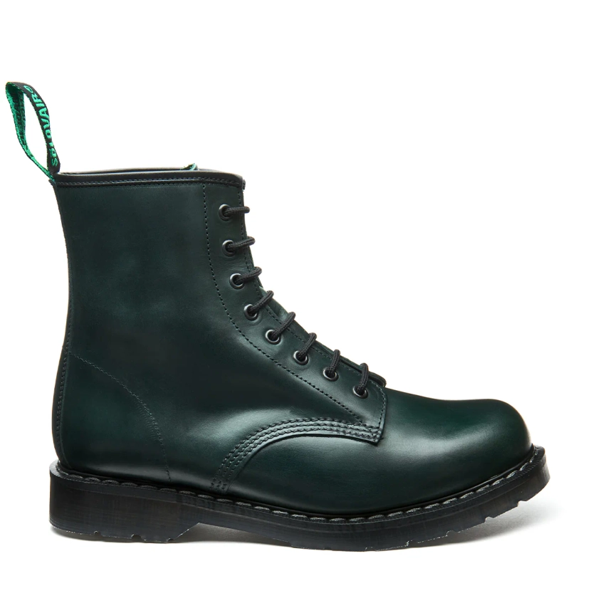 Green Gaucho 8 Eye Derby Boot | Solovair | Handmade in England