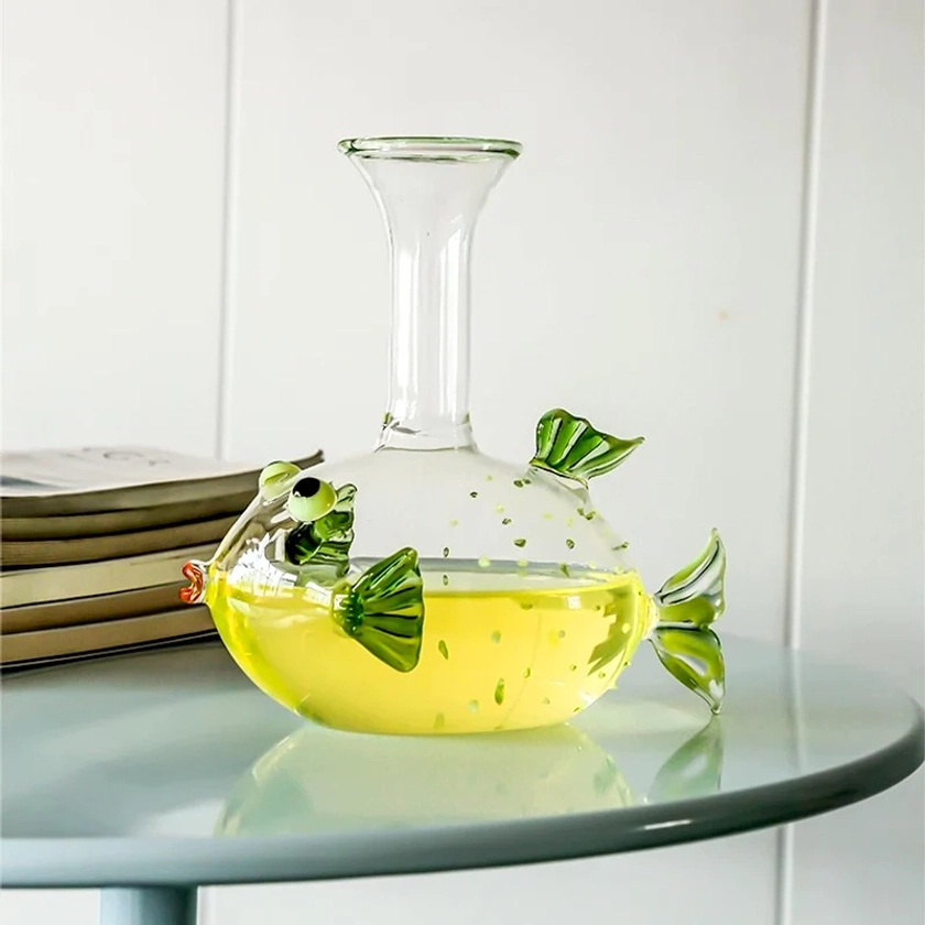 Blowfish Glass Decanter