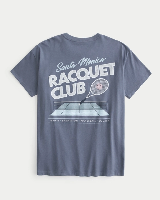 Women's Oversized Santa Monica Racquet Club Graphic Tee | Women's | HollisterCo.com