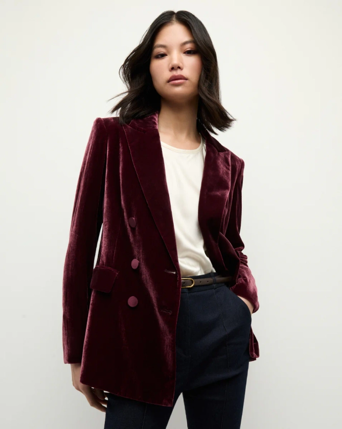 Ellette Dickey Jacket in Wine | Veronica Beard