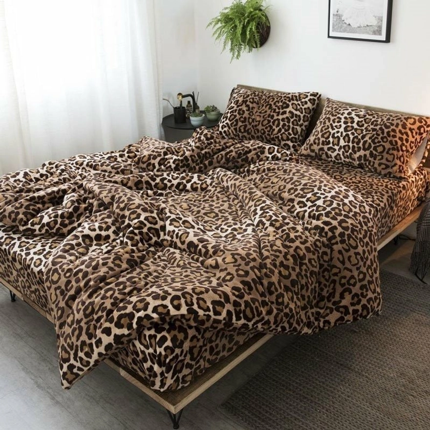 Leopard Pattern GS-CL-DD2407 Bedding Set - Woonistore