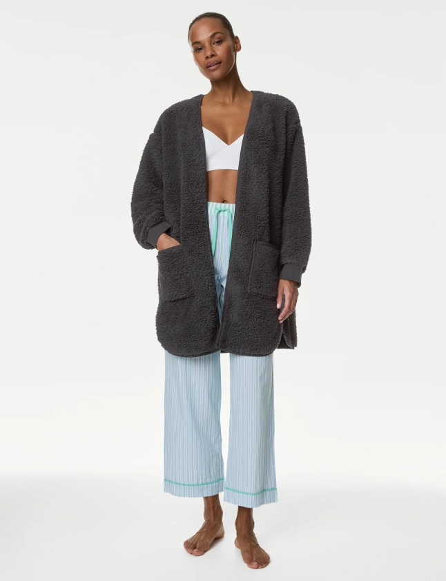 Teddy Fleece Dressing Gown | M&S Collection | M&S