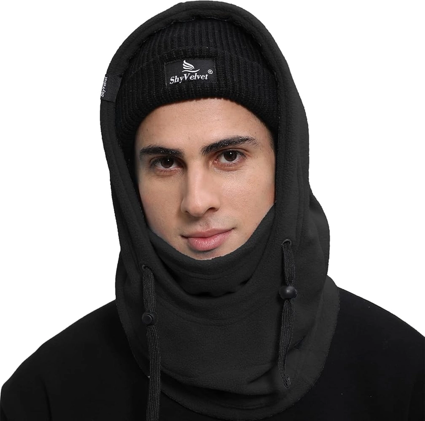 Shy Velvet Cold Weather Fleece Balaclava Ski Mask,Balaclava Wind-Resistant Winter Face Mask for Men and Women