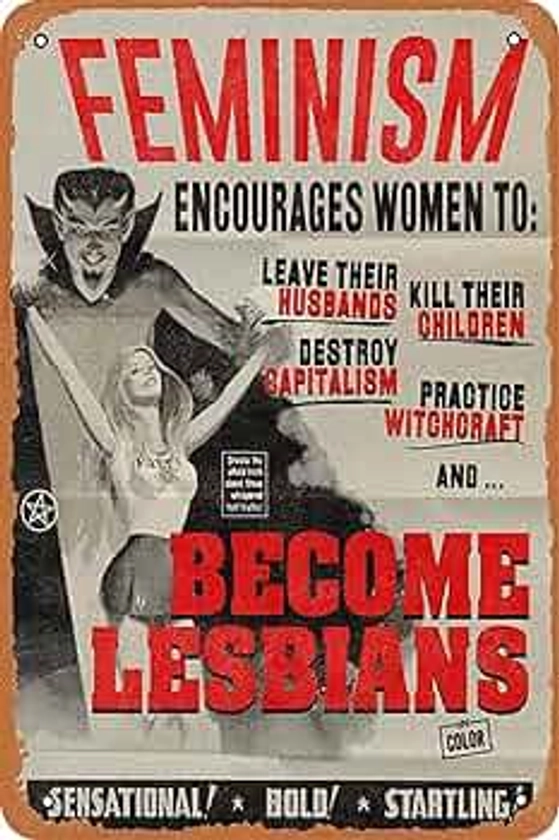 Shvieiart Lesbian Witchcraft! Poster Wall Art Decor Metal Sign - 8 x 12inch