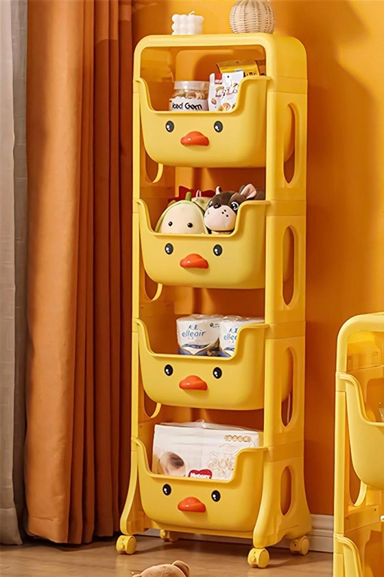 4-Tier Toy Storage Rack Shelf Cart