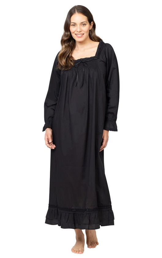 Long Sleeve Womens Nightgown | Cotton Nightgowns for Women | The 1 For U