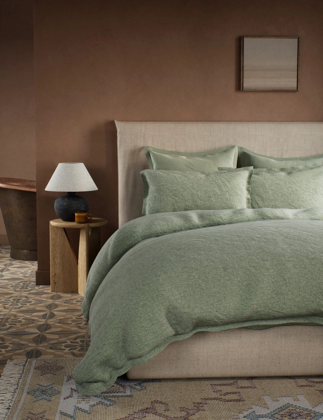 Pure Brushed Cotton Twill Bedding Set | M&S X Fired Earth | M&S