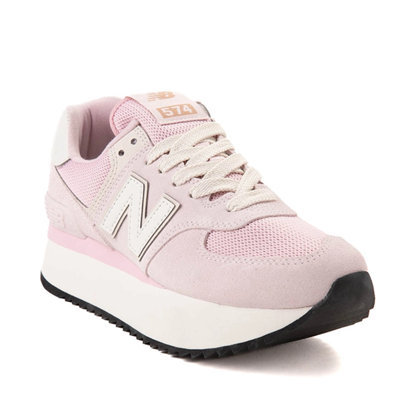 Womens New Balance 574+ Athletic Shoe - Mid-Century Pink / Pink Granite / Linen