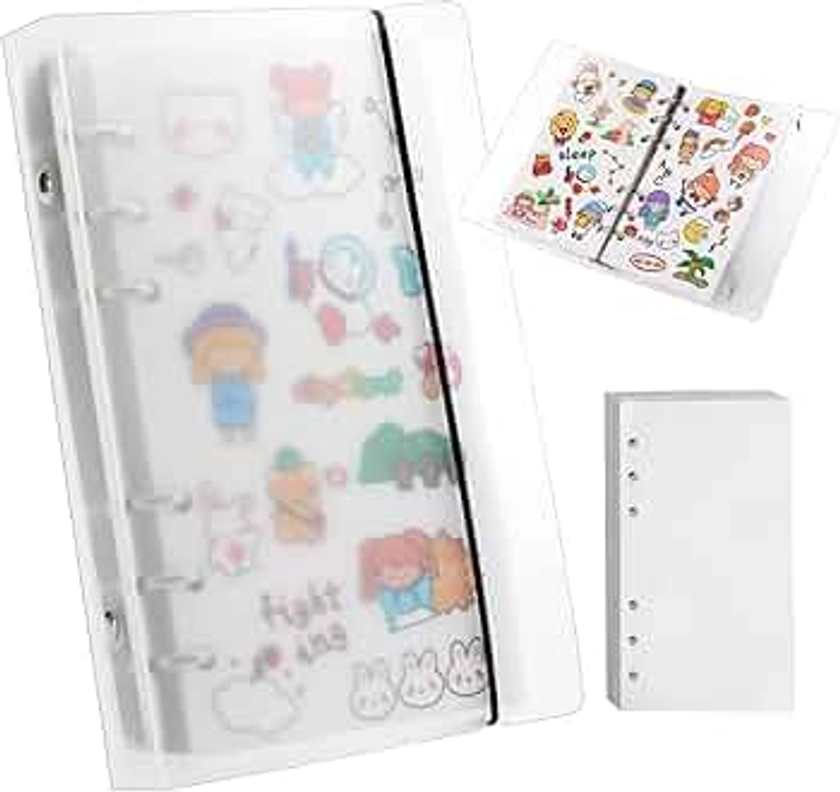 Reusable Sticker Book 100 Sheets Sticker Collecting Album Sticker Collection Accessories Activity Sticker Album for Collecting Stickers, Labels, A6