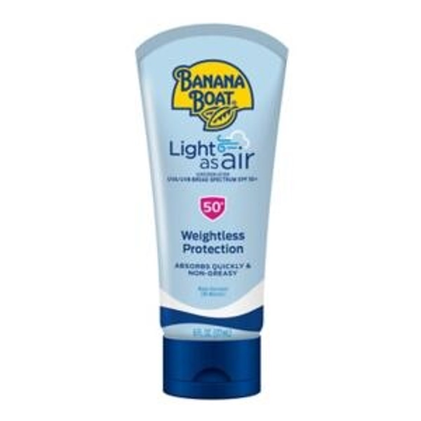 Banana Boat Light as Air SPF 50 Sunscreen Lotion, 6 OZ, - CVS Pharmacy