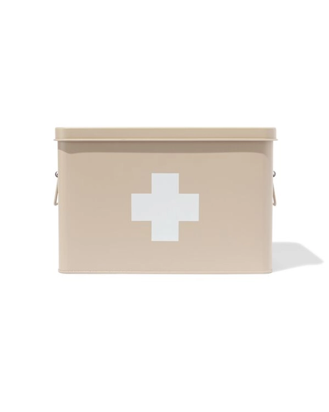 medicijnbox mat zand 18x31.5x21 - HEMA