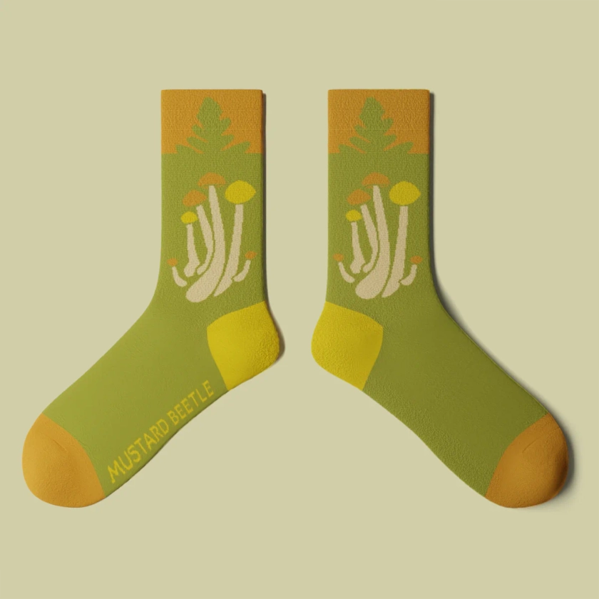 Crew Socks: Mushrooms