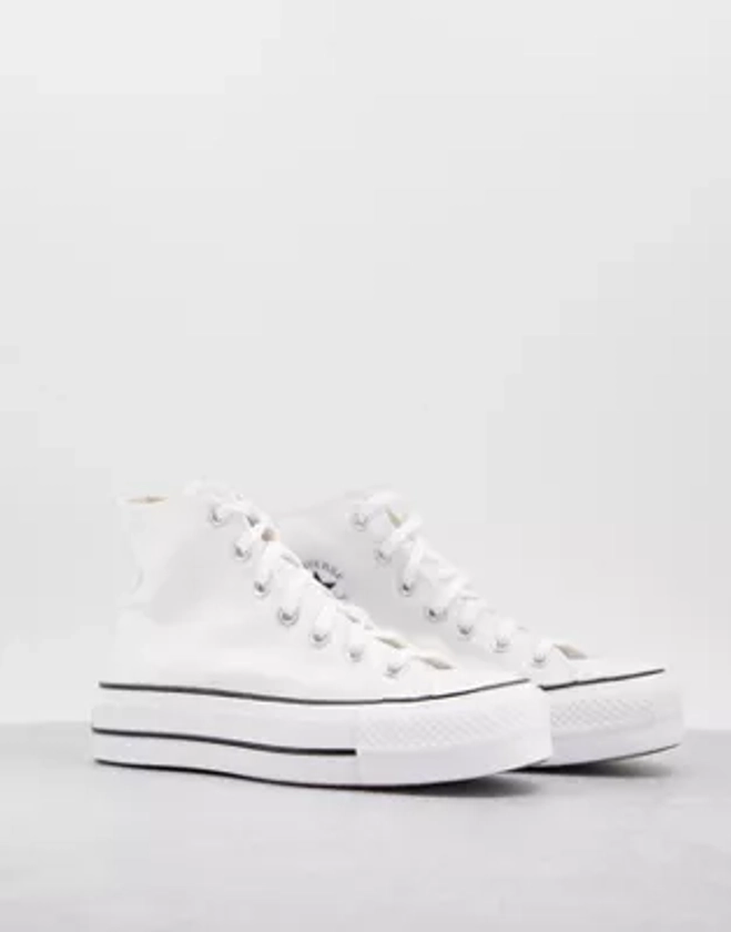 Converse Chuck Taylor All Star Hi Lift canvas sneakers in white