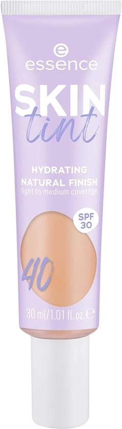essence Skin Ink, Make-up, No. 40, Nude, Moisturising, Natural, Vegan, Oil-Free, UVA and UVB Filter + SPF 30, No Perfume, Pack of 1 (30 ml)