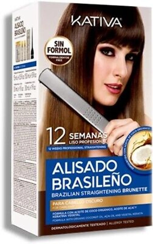 KATIVA Brazilian Keratin Treatment Hair Straightening KIT- BRUNETTE | eBay